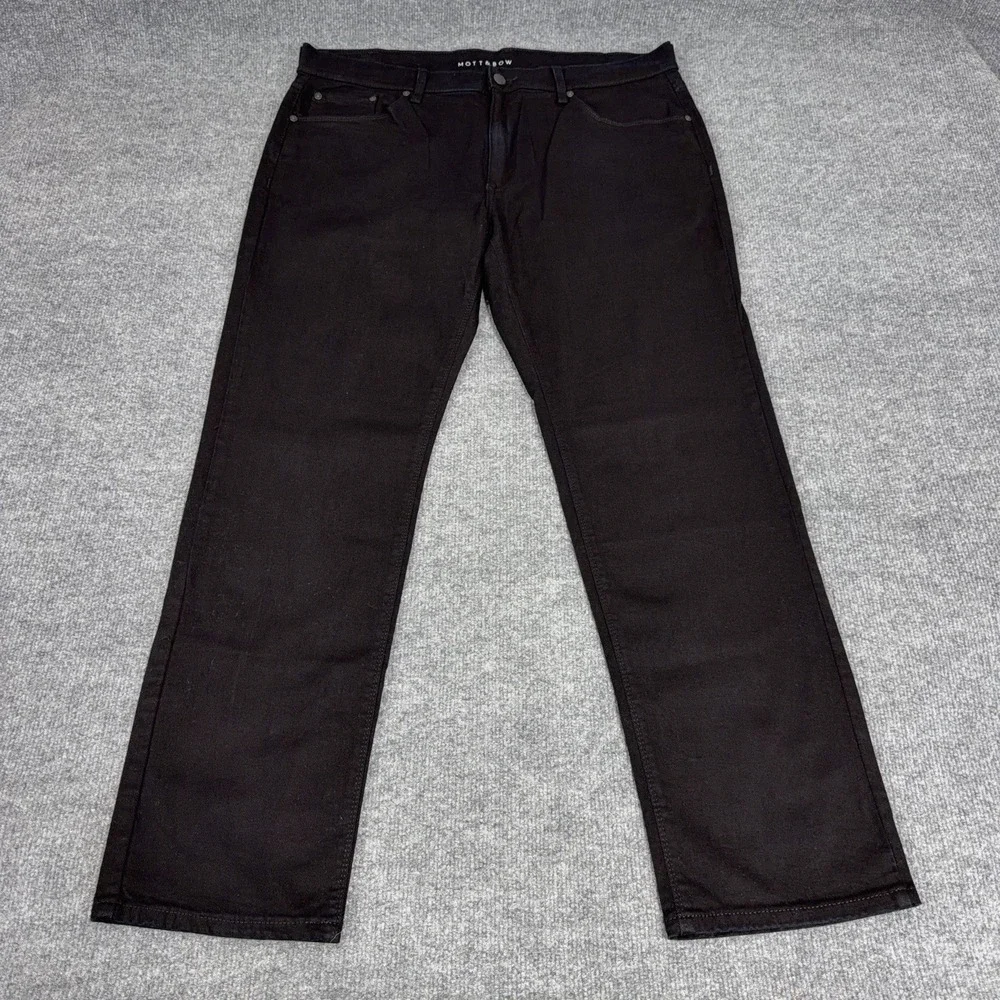 Mott and Bow Jeans Men 36x30 (FIT 38x31) Black Slim Jay Rins Stretch